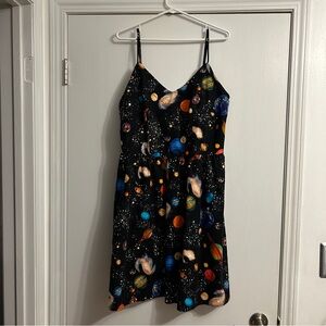 Solar System Planet Galaxy Dress 2X Ms Frizzle Science Teacher Retrolicious